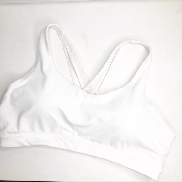 NWT ! ATHLETA White Transcendence Sports Bra - Picture 4 of 7